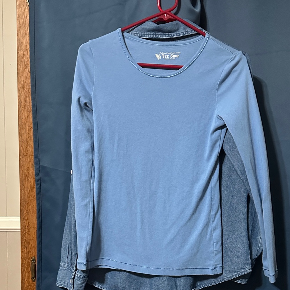 Tee Shop Light Blue womens 
Long Sleeve Tee